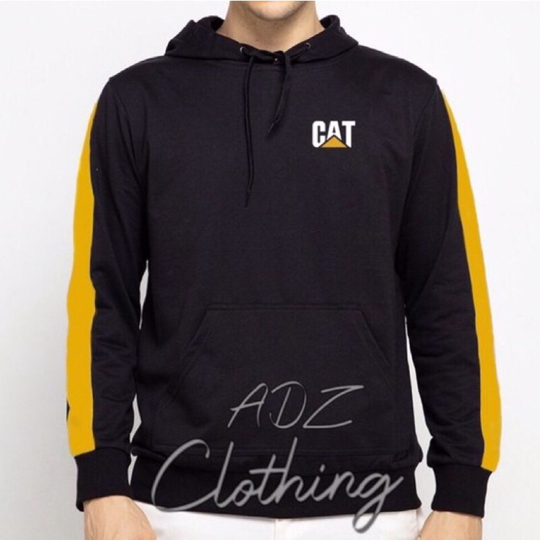 Jaket Hoodie Caterpilar Hodi Sweater Jumper Jumbo Hudi Big Size Pria/Wanita Switer Bahan Flecee Warn