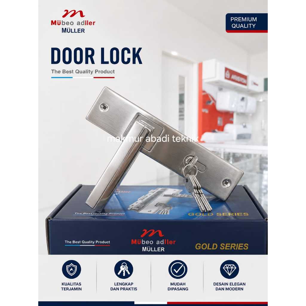 HANDLE PINTU SET BESAR MULLER 978309 ORIGINAL