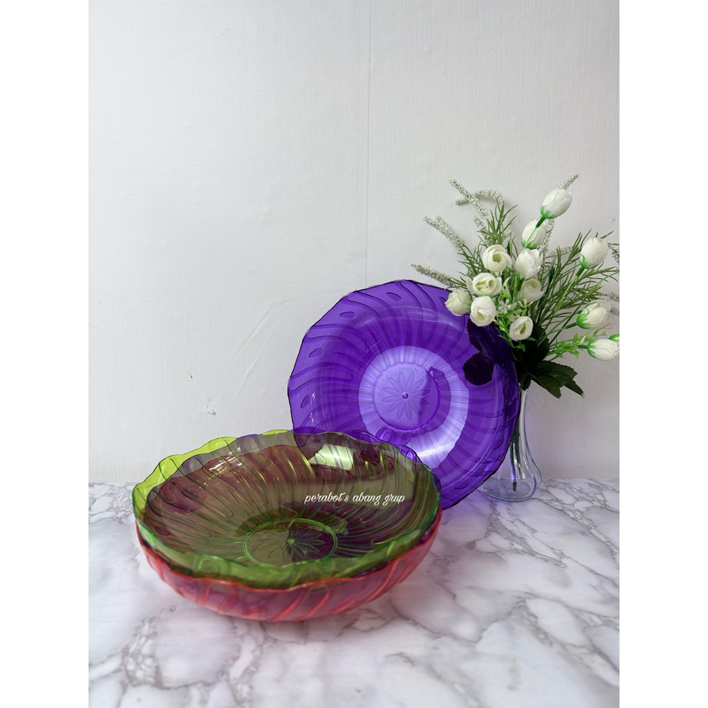 4PCS Piring Bulat Saji Mika Untuk Buah Sayuran Hidangan Tamu Homeware Aesthetic