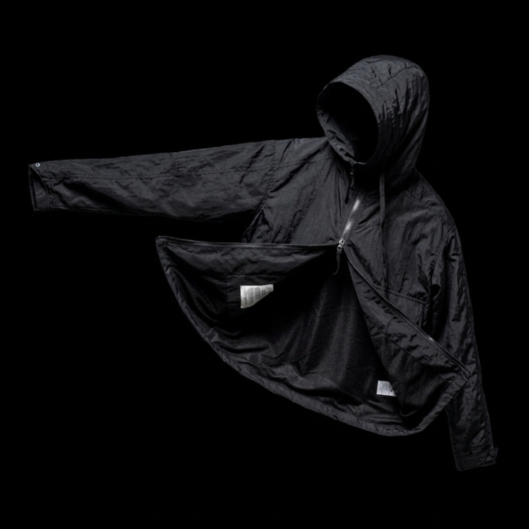 Nocturnalside - Infinium Dusky Black 001A Jacket Nylon Cringkle casual hooligan football