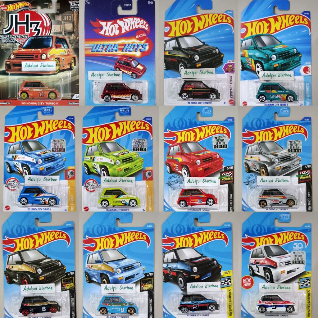 hotwheels hot wheels '85 honda city turbo II 2 factory sealed nightburnerz hw race day speed Graphic
