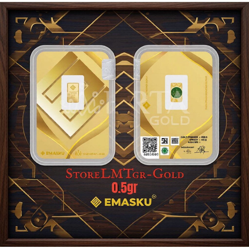 LOGAM MULIA ( EMASKU 0.5 GRAM ) EMAS BATANGAN GOLD SERIES HARTADINATA