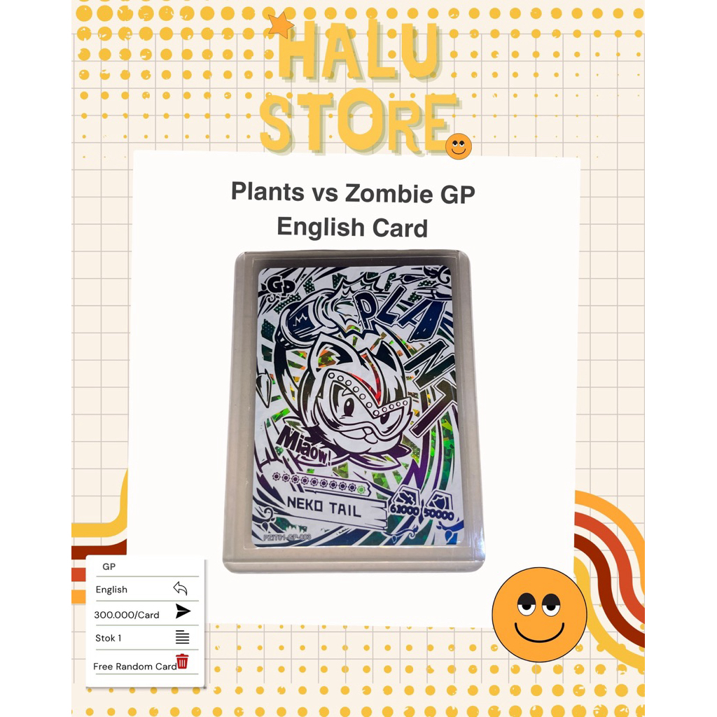 Plants vs Zombie Collection Card (Type GP) English