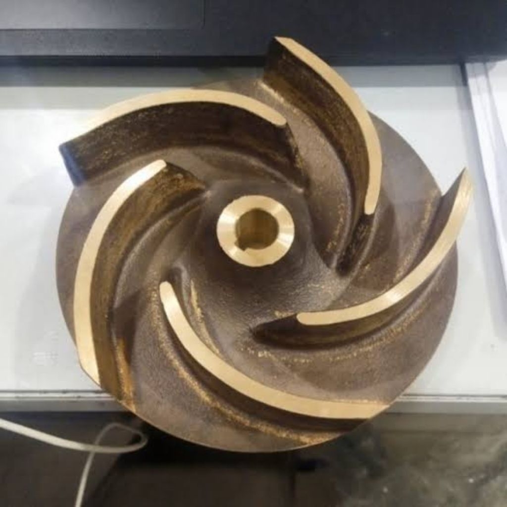 Impeller Pompa Ebara 80 SQPB Bahan Kuningan Kipas Pompa Ebara 80 SQPB