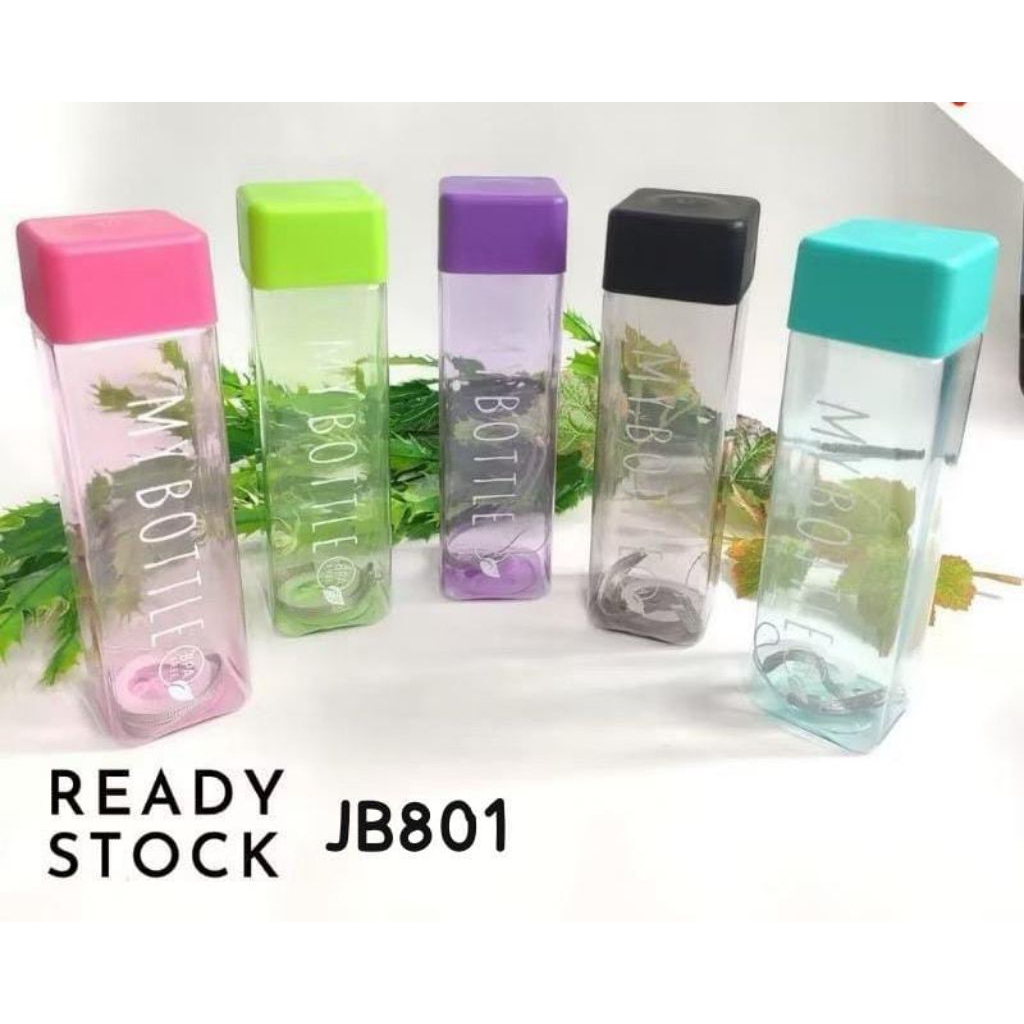 Botol Minum Kotak MyBottle 500ml - Transparan, Tahan Panas, Aman untuk Anak