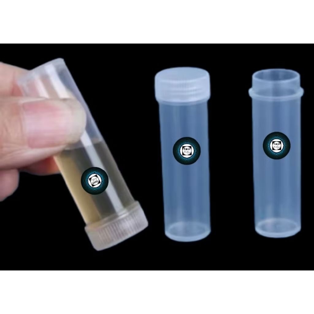 Botol Plastik 5ml Bening Tutup Putih | Botol Sampel Mini Parfum Cairan 5 ml