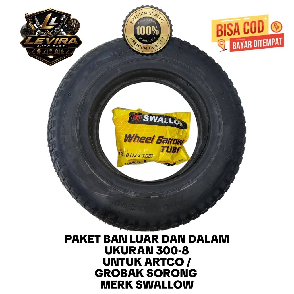 BAN ARTCO BROBAK SORONG SWALLOW BAN DALAM ARTCO SWALLOW DAN BAN LUAR ARTCO SWALLOW UNTUK GEROBAK SOR