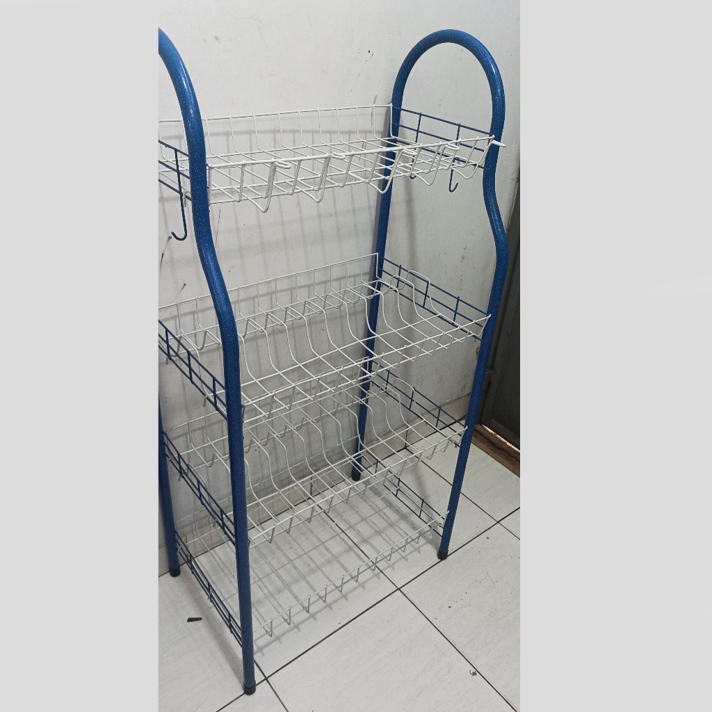 Rak Piring Rak Piring Empat Lapis Rak Piring Susun 4 Anti Karat Besi Bekas Barang second