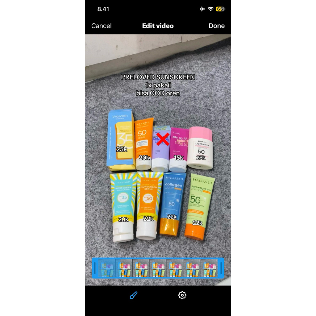 PRELOVED SUNSCREEN