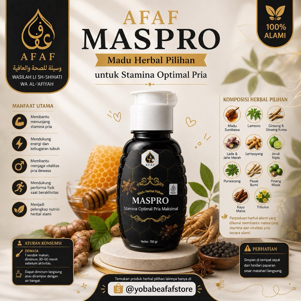 [AFAF] MASPRO MADU BANTU STAMINA PRIA OPTIMAL