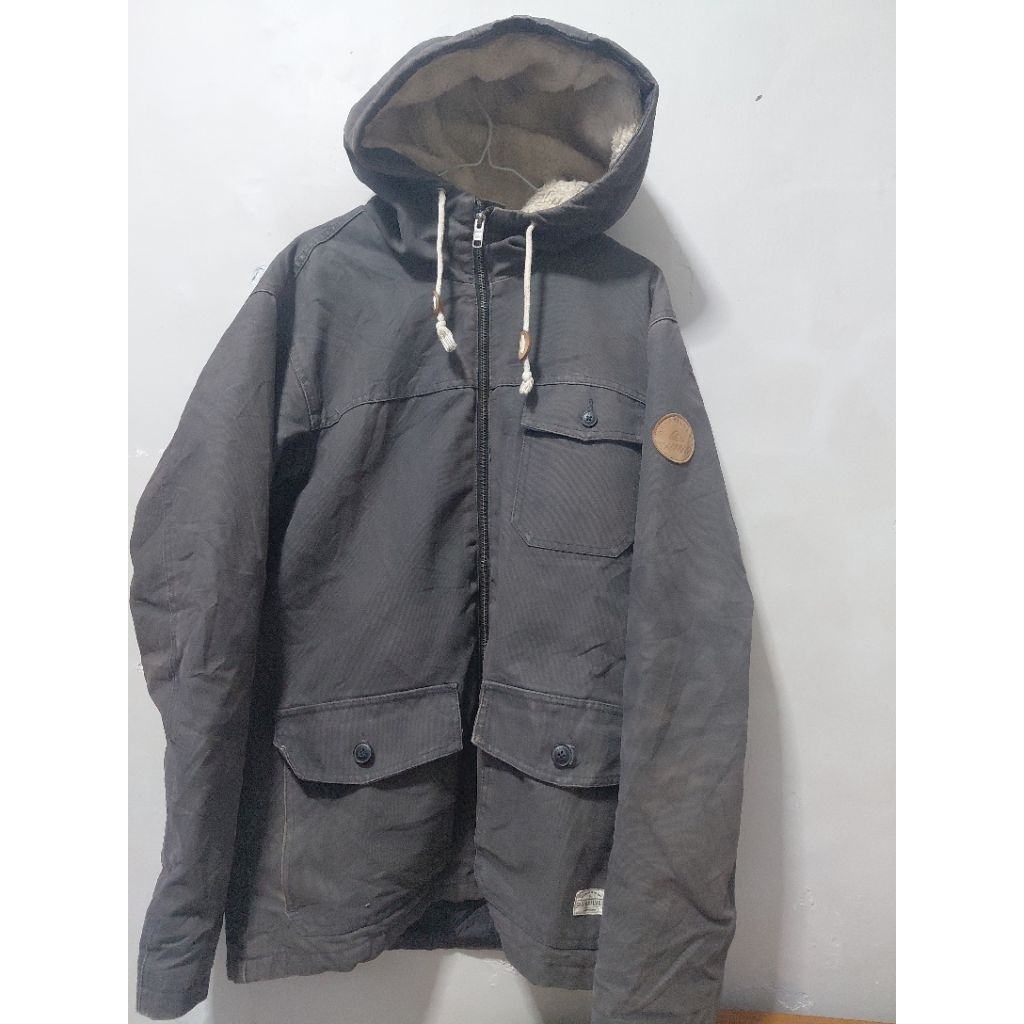 Jaket hoodie kanvas quicksilver