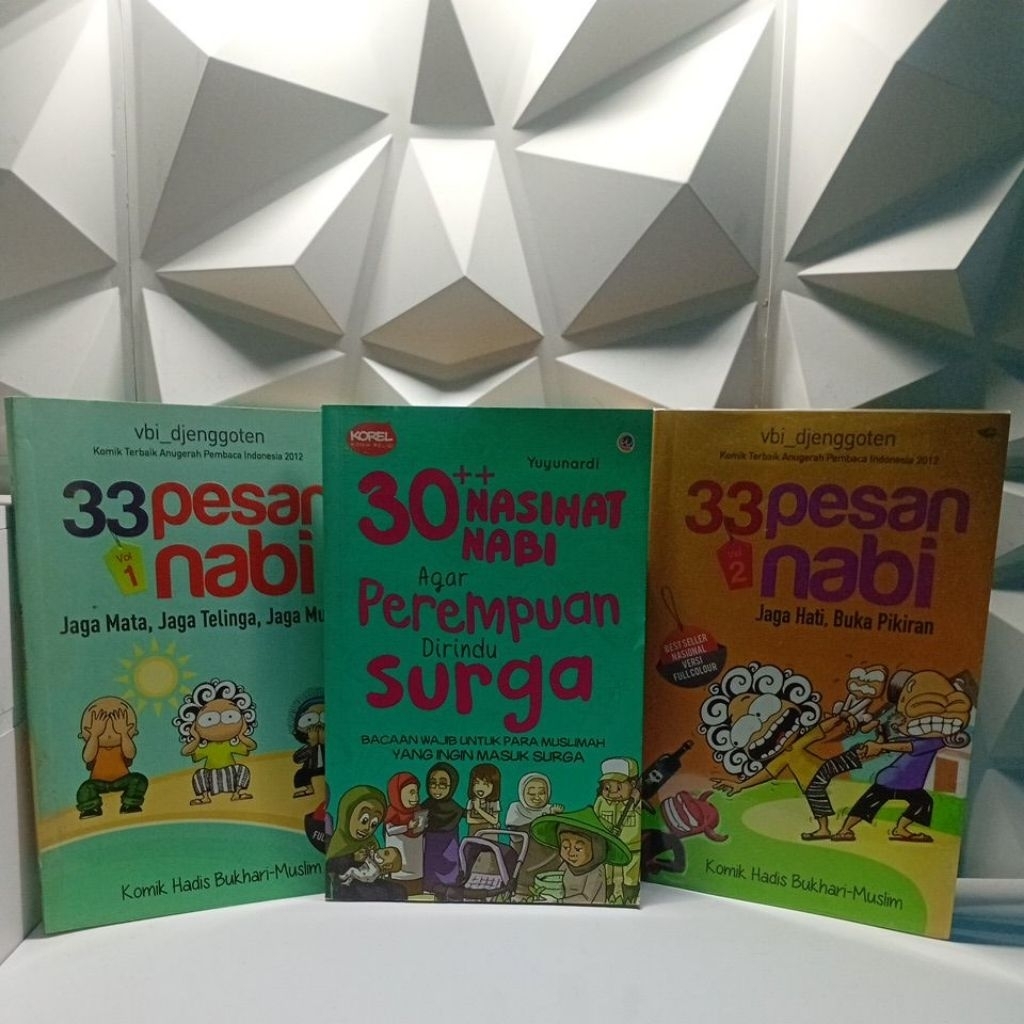 komik hadis bukhari muslim,33 pesan nabi dan 30 nasihat nabi,buku baik used seken bekas preloved ori