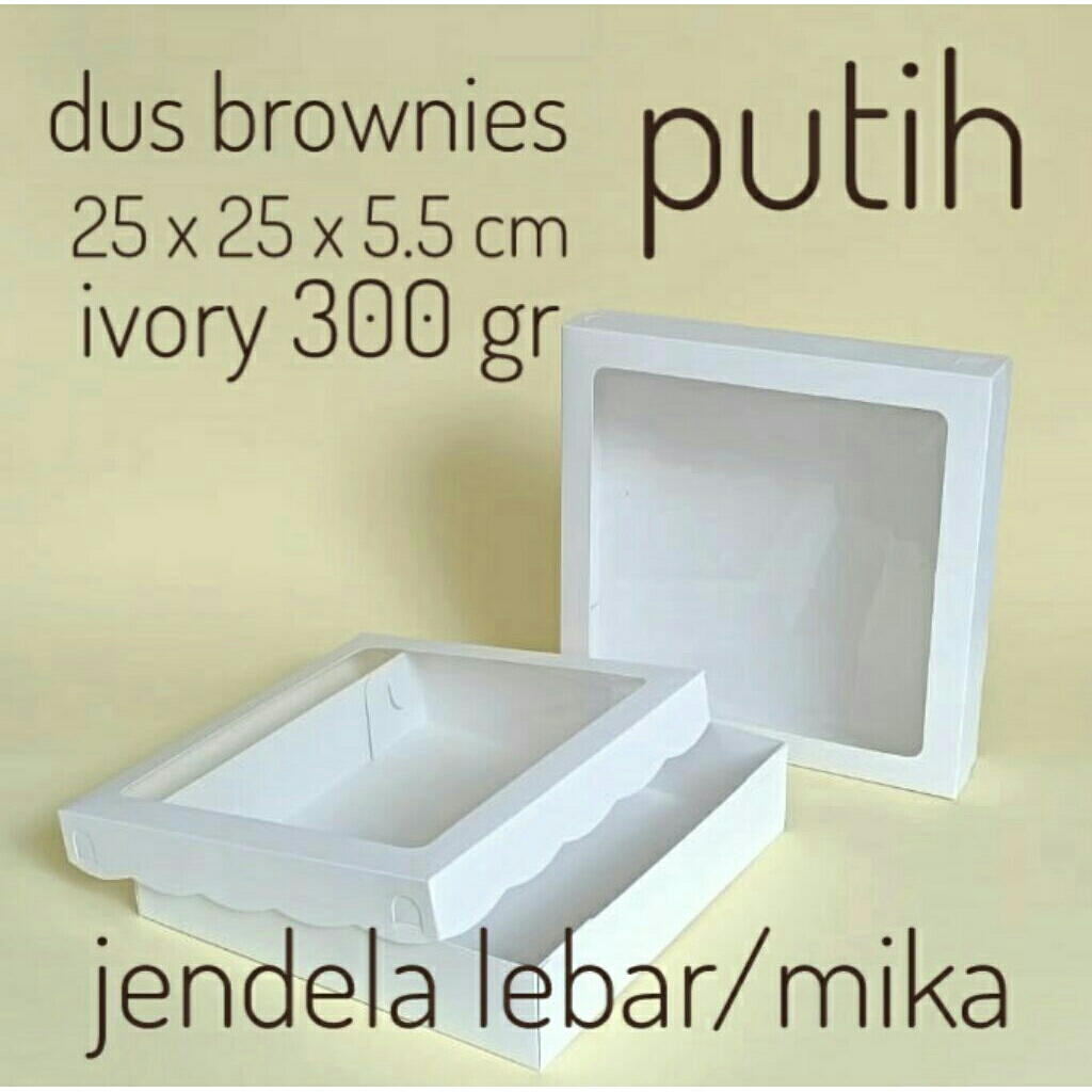 kotak kue brownies ukuran 25x25x5.5/dus kue brownies/box brownies/dus kue/kotakkue