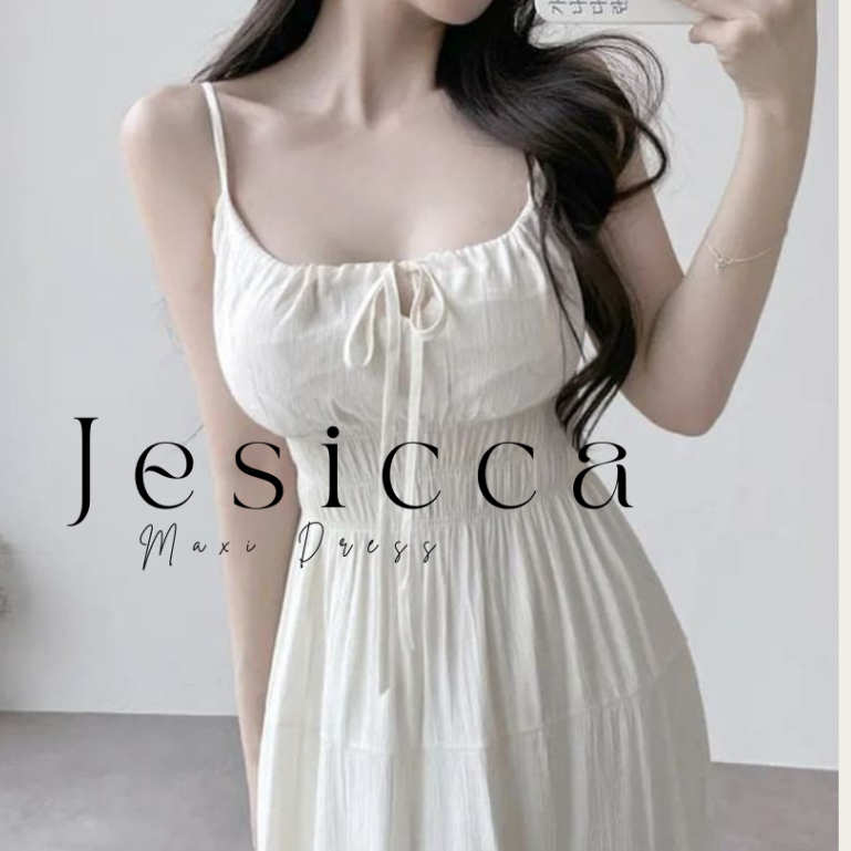JESICCA Long Dress Beach Korean Style Halter Neck Maxi Dress