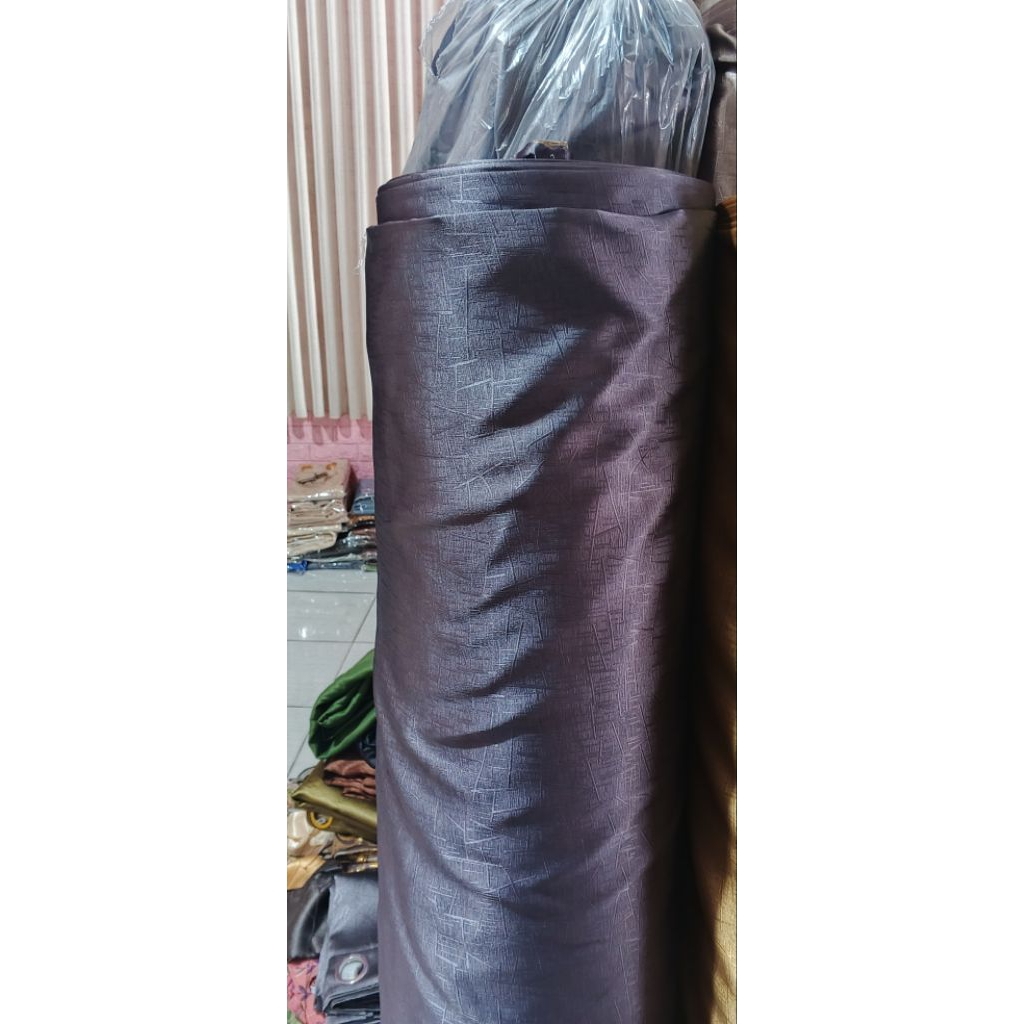 BAHAN KAIN GORDEN BLACKOUT IMPORT/BAHAN KAIN GORDYN LEBAR 280CM POLOS GLOSSY/BAHAN GORDEN BLACKOUT I