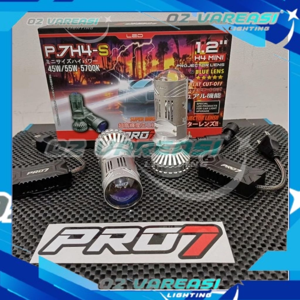 PRO7 P.7H4-S SUPER BRIGHT MINI H4 PROJECTOR LENS lampu led headlamp pro 7 p7h4s - PRO7 P.7H4-S
