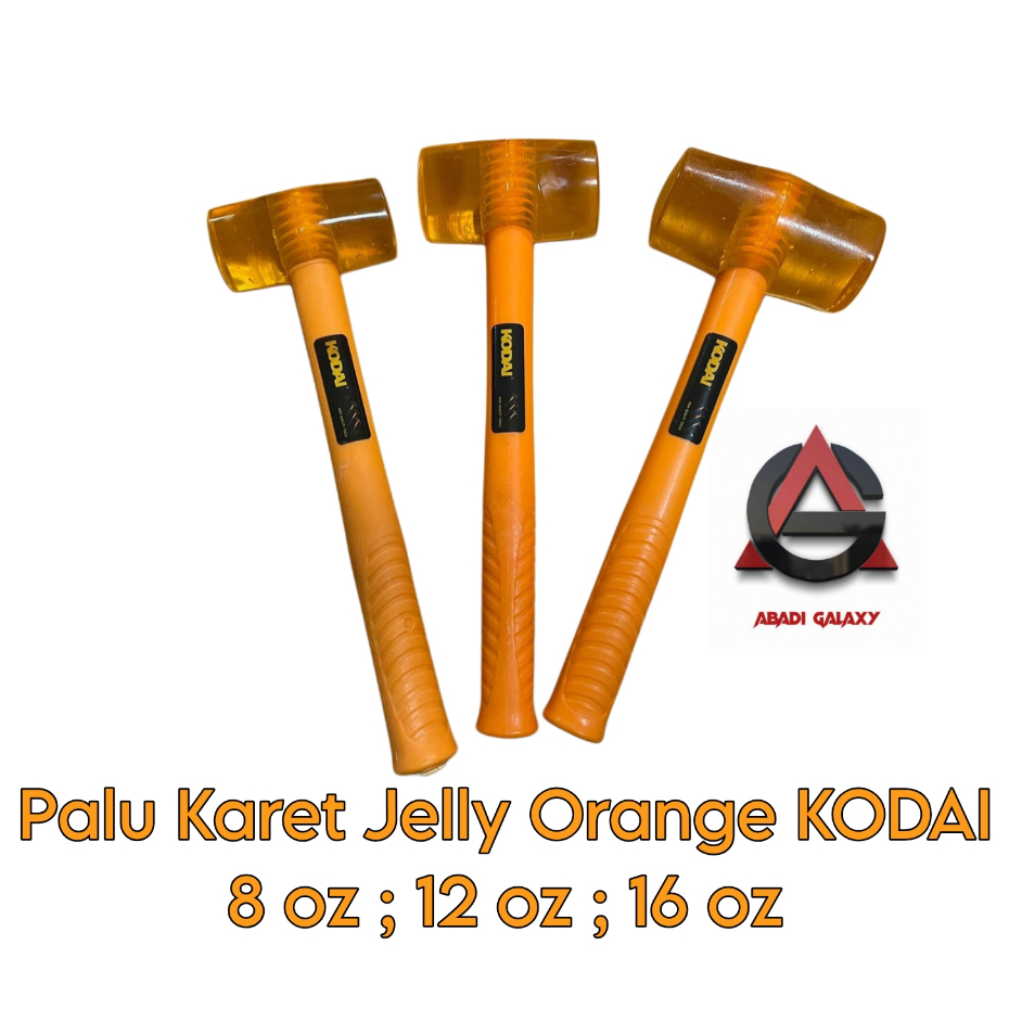 Palu Karet / Palu keramik Karet / Palu Karet Jelly Orange KODAI 8oz/12oz/16oz