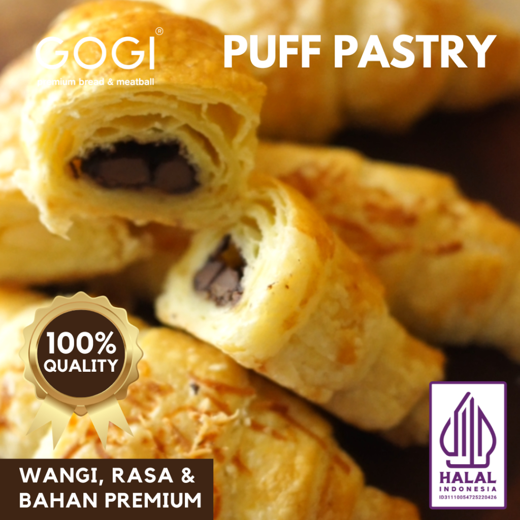 Isi 5 Pcs Puff Pastry Roll Pastry Puff Kualitas Premium Pastry Cokelat Pastry Keju Pastry Gula Puff 