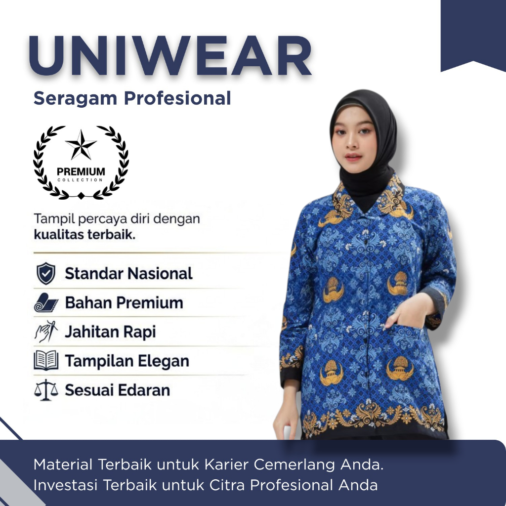 Seragam Korpri Wanita Lapis  Furing - Seragam Batik Korpri Wanita Lapis Furing