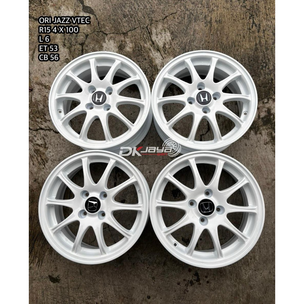 VELG ORI ENKEI JAZZ VTEC R15 4x100 REPAINT PUTIH
