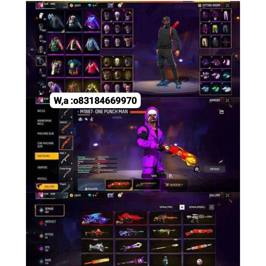 cod akun free fire sultan terlaris mumer
