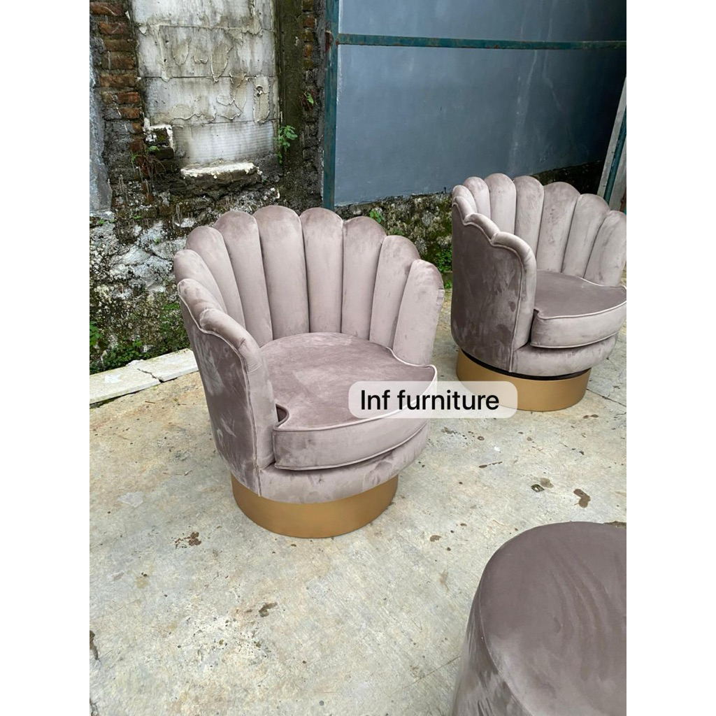 sofa kerang putar sofa putar cantik sofa salon sofa manicure