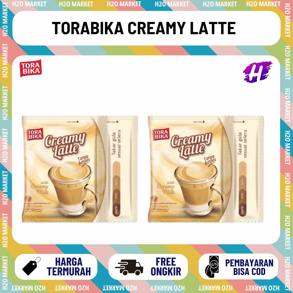 (1 RENCENG ISI 10 PCS) Kopi Torabika Creamy Latte 25gr Renceng Gratis Sendok Promo Coffee Torabika