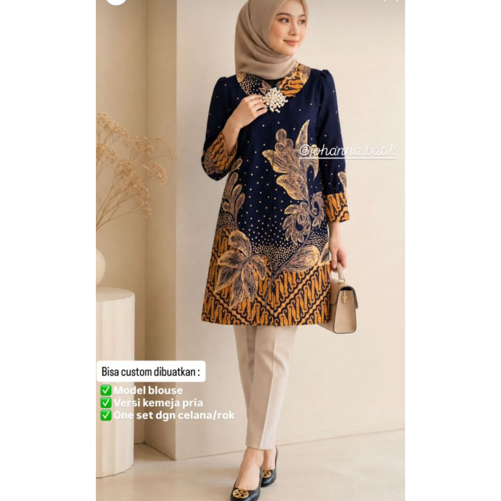 JOHANA BATIK ATASAN BLOUSE KATUN