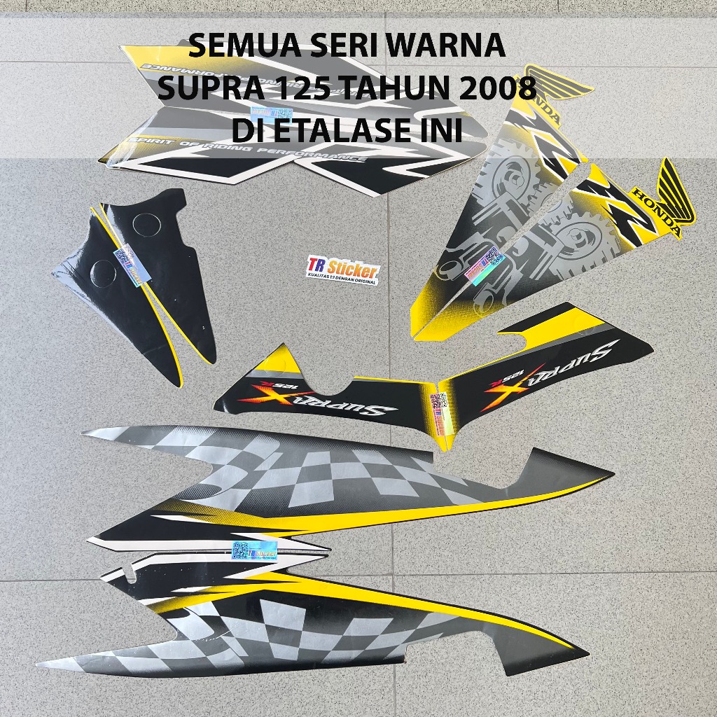 Striping Honda Supra X 125 2008 Kualitas Original Berlaminasi