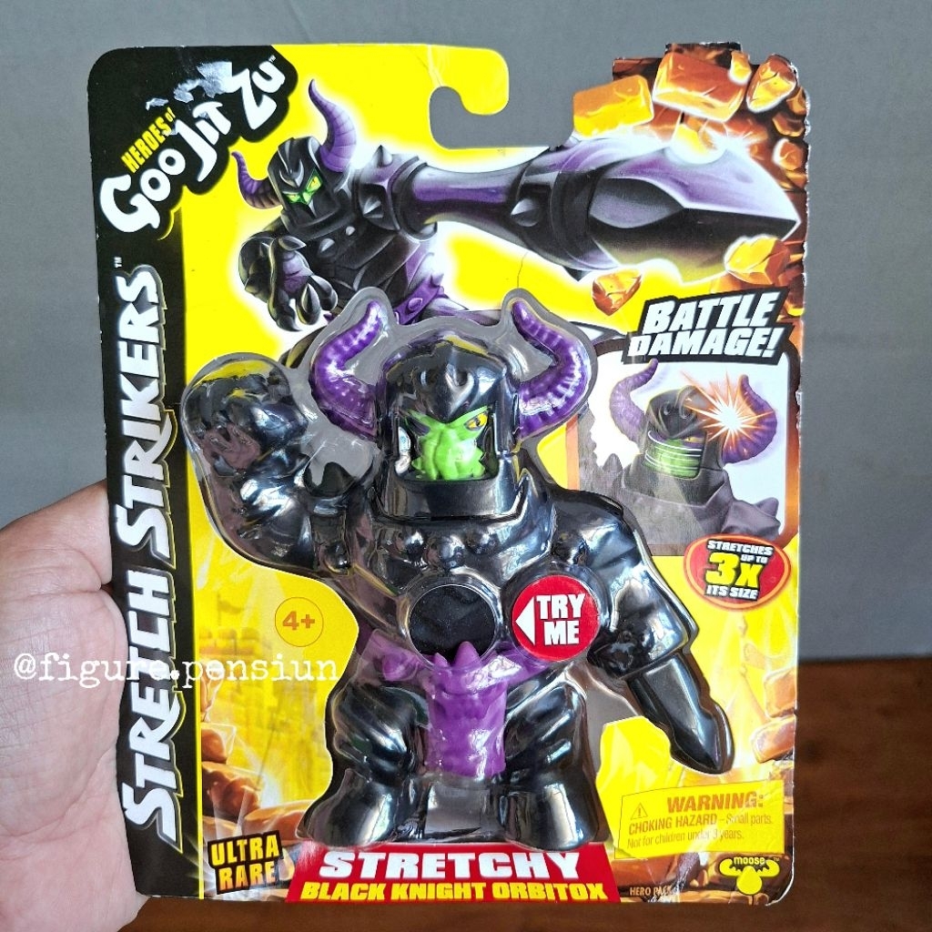 HEROES of GOO JIT ZU ULTRA RARE BLACK KNIGHT ORBITOX STRETCH STRIKERS MOOSE TOYS FIGURE