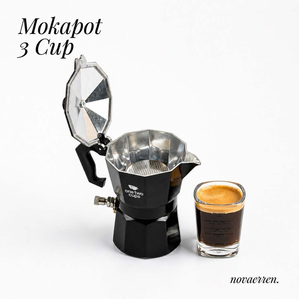 Moka Pot Underbone by Moka Bar / Moka pot 3 cup / 150 ml / alat kopi rumahan murah / Moka Pot Modif