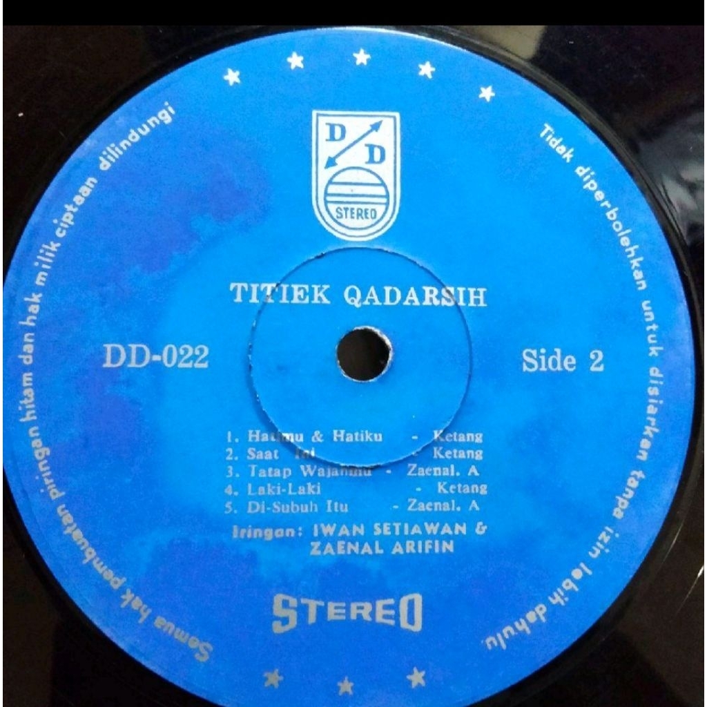 VINYL PIRINGAN HITAM 12 TITIEK QADARSIH