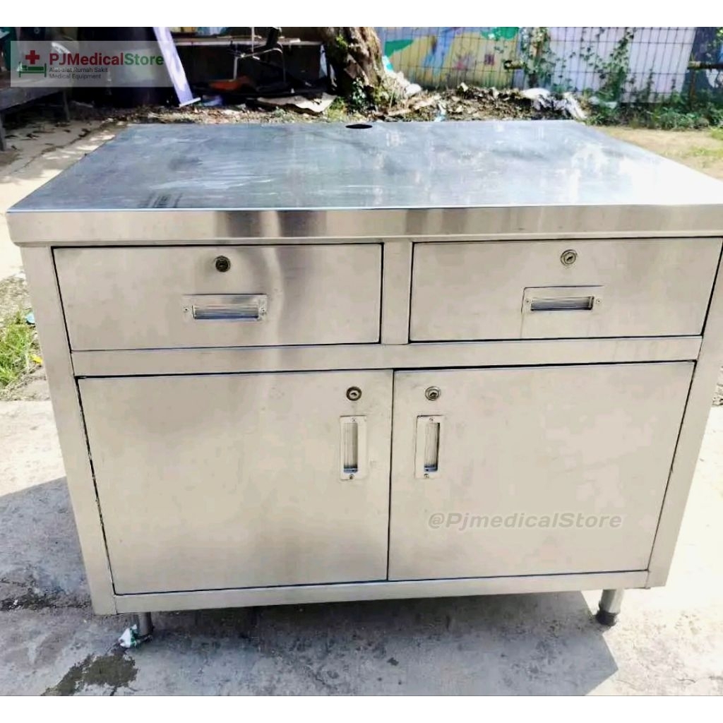 Lemari Kabinet Dapur Restoran Stainless Steel 304 SUS / Lemari penyimpanan Dapur Restoran / Lemari D