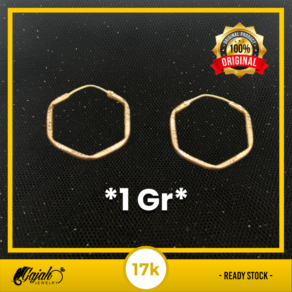 Anting Emas 17K - Toko Emas Gajah - 1 Gram 6359