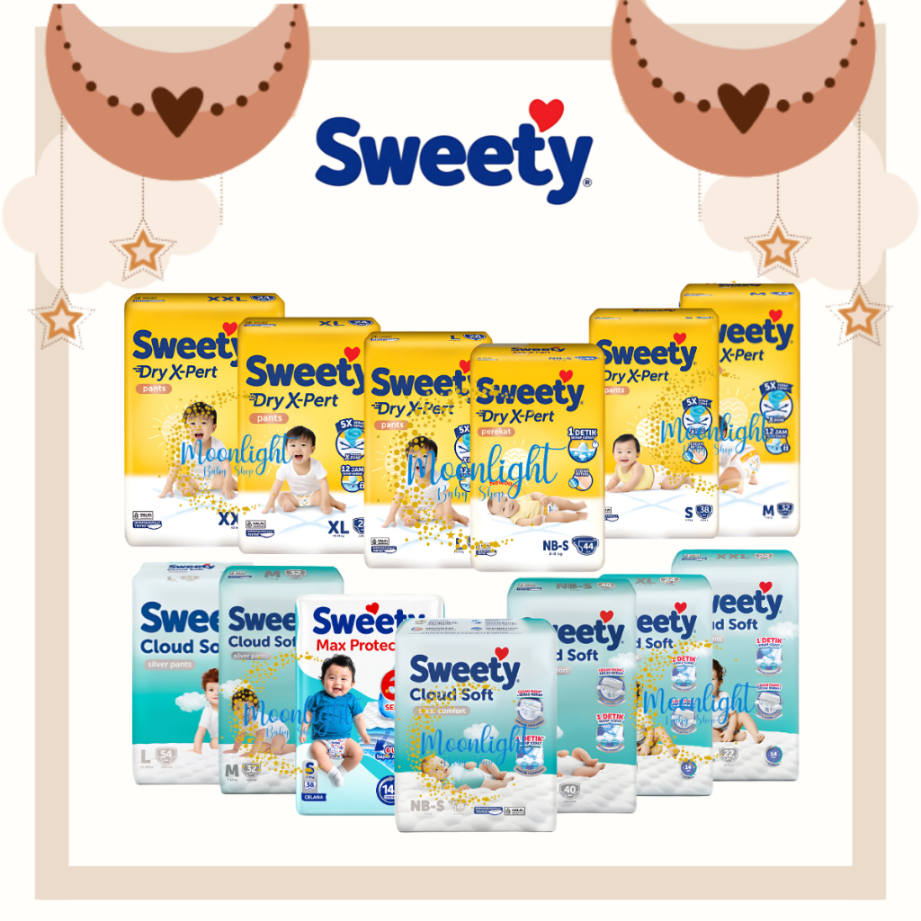 Popok Bayi SWEETY Bronze Comfort & Pants | Silver Soft Cloud Pants | Happy Nappy