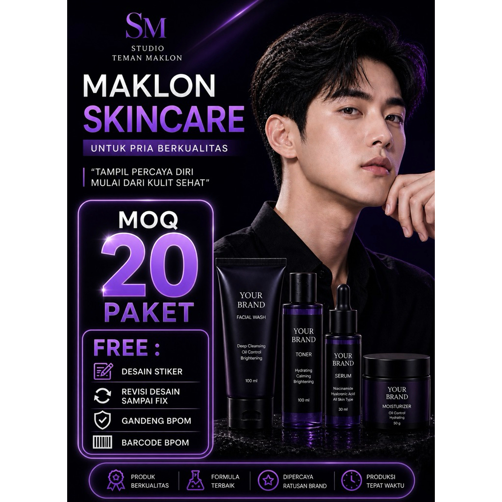 MAKLON SKINCARE FOR MAN | MAKLON MOQ RENDAH | MAKLON MURAH
