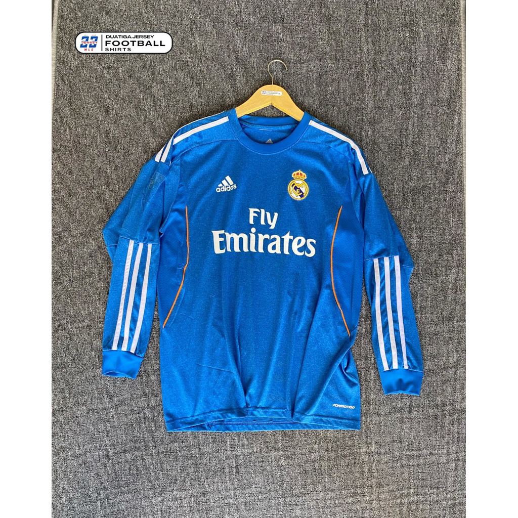 JERSEY RETRO RARE REAL MADRID AWAY 2013/2014 LONG SLEEVE PLAYER ISSUE RONALDO 7- JERSEY SEPAKBOLA RA