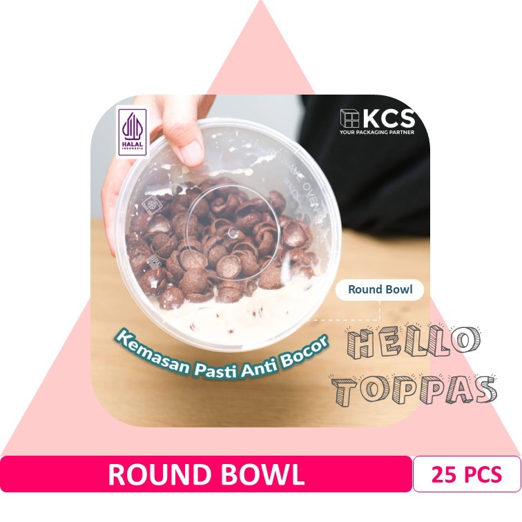 Thinwall Mangkok Plastik Bulat 200ml 300ml (25 Pcs) / Round Bowl - KCS