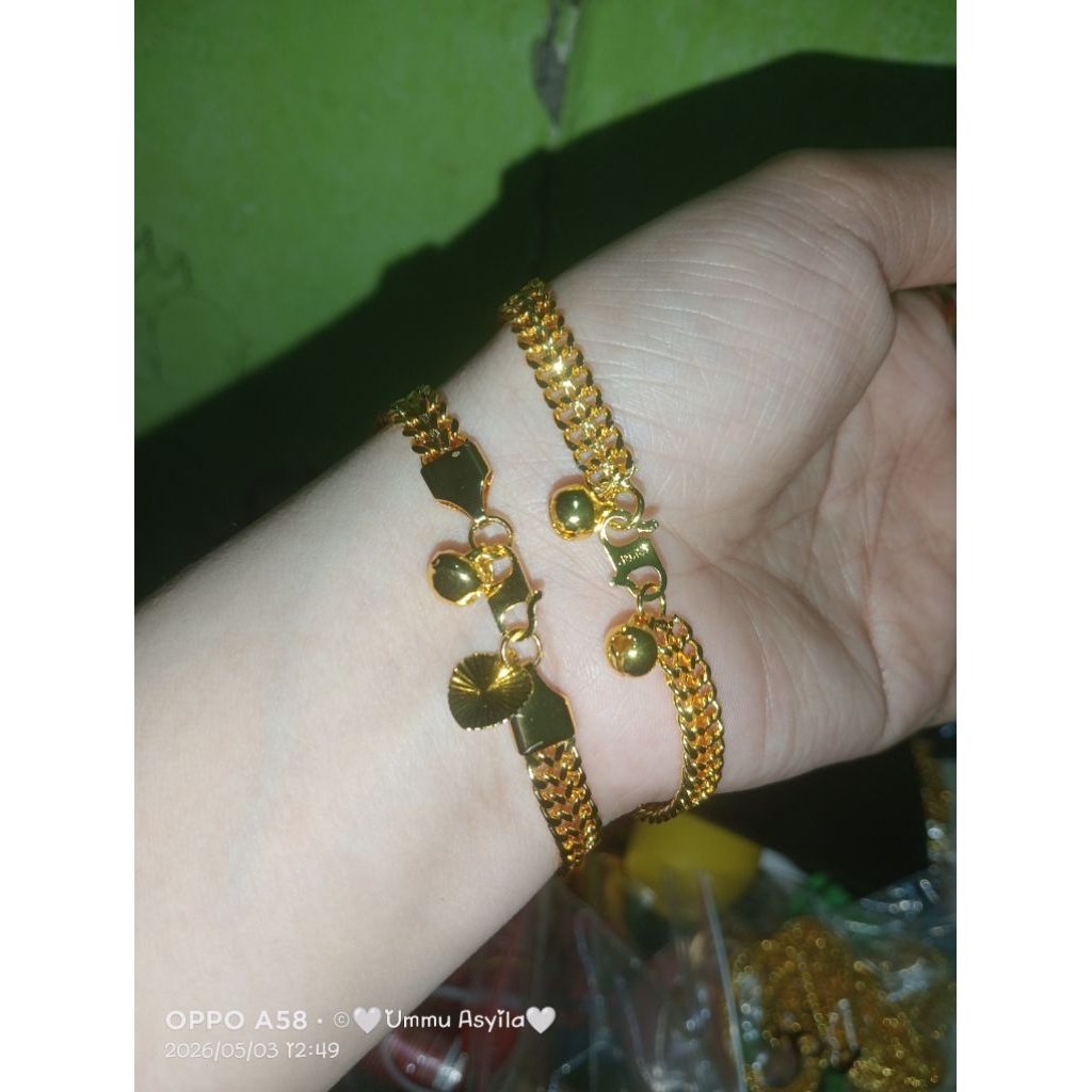 Perhiasan Gelang Anti Gatal Iritasi . Karna Terbuat Dari Uang Koin Logam Asli 500rupiah Tahun 1991-1