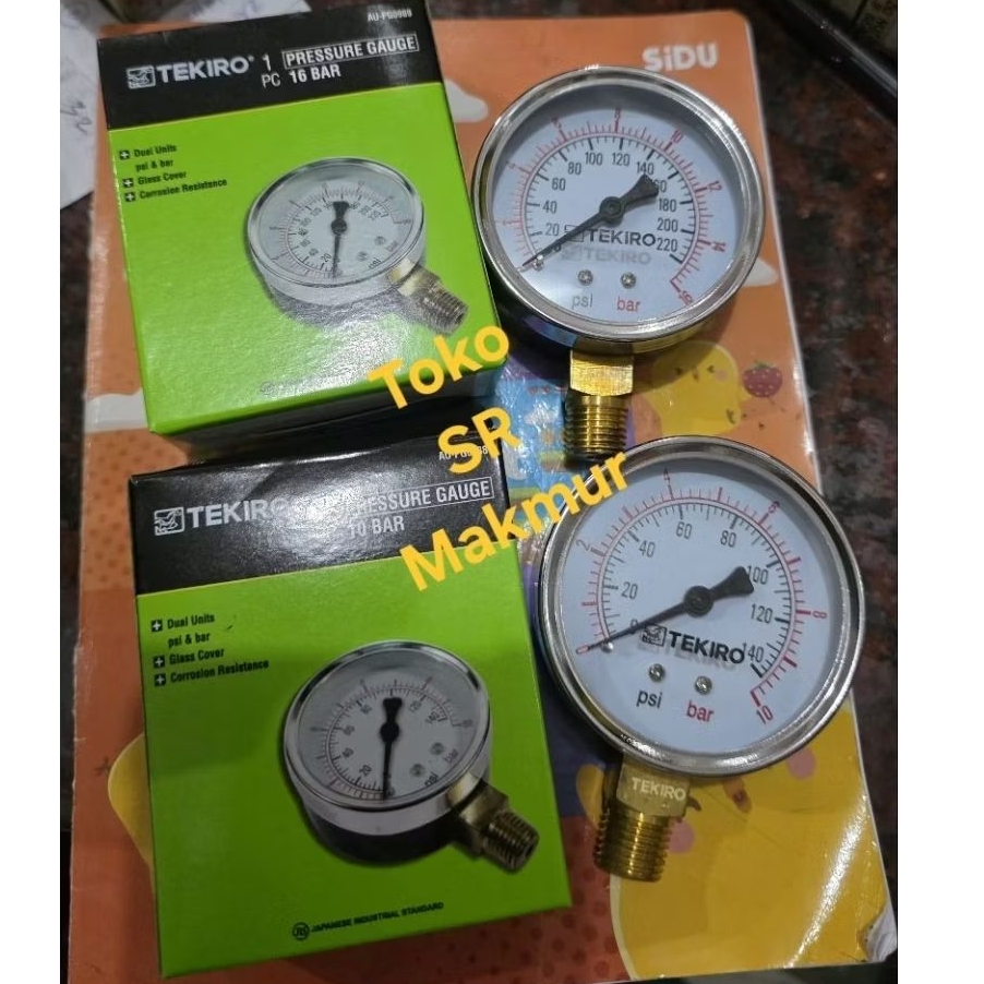 Pressure Gauge Tekiro Jarum Kompresor