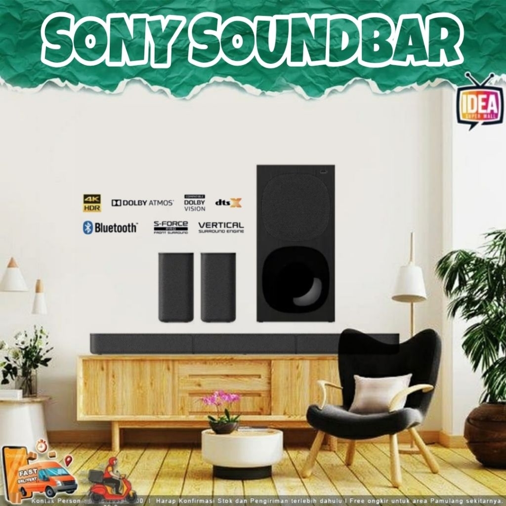 SONY HT-S20R - SONY SOUNDBAR HOME CINEMA 5.1CH BLUETOOTH 400 WATT HT-S20R HT S20R