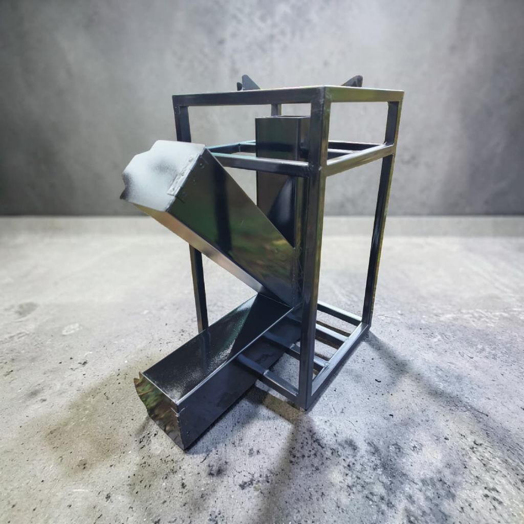 Kompor Rocket Stove ( Jumbo ) Double Rangka Berbahan Bakar Kayu Ukuran T55cm X 25cm X 25cm Bahan Kok
