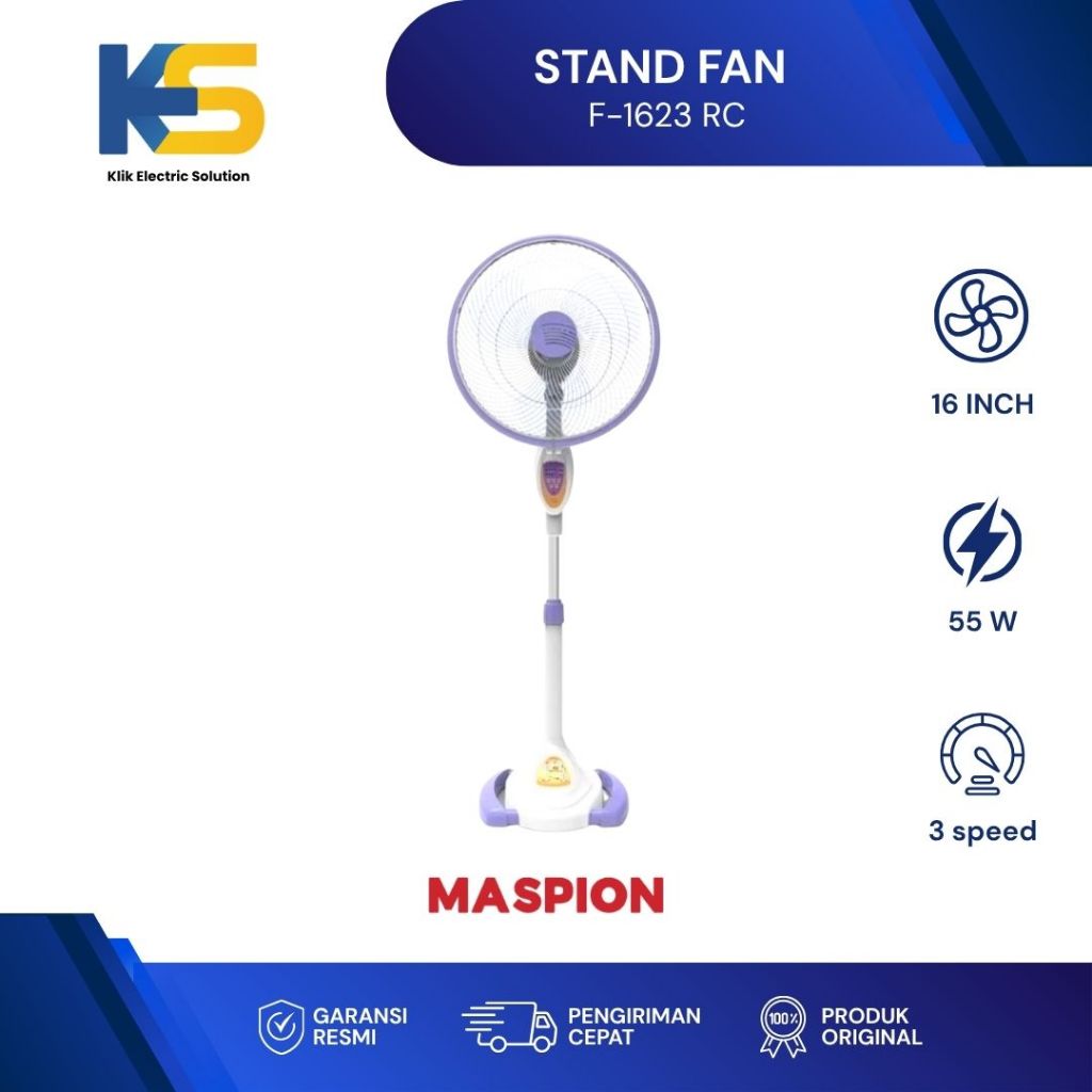 MASPION STAND FAN 16" F-1623 RC MEDILA (3 in 1)
