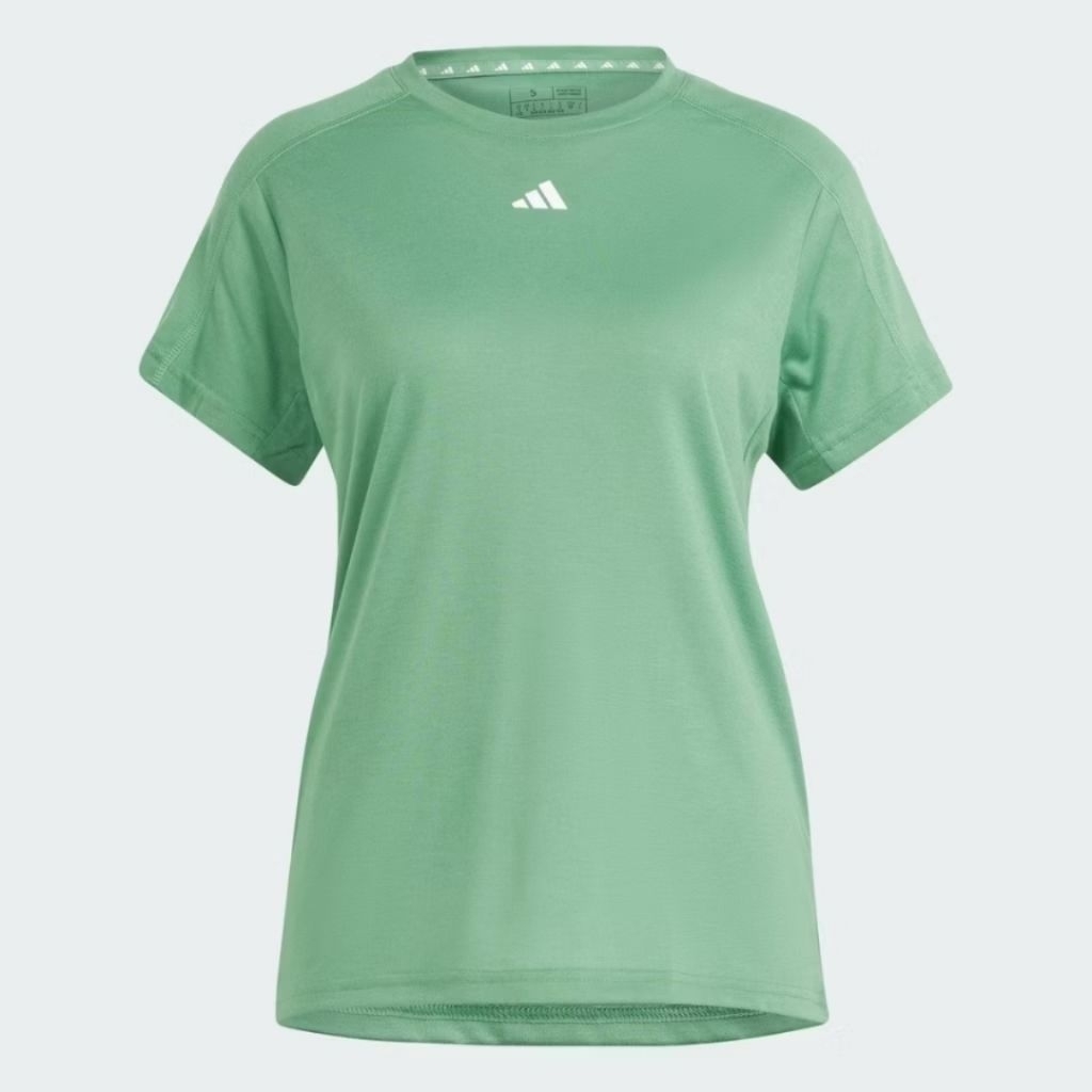 Adidas Training Aeroready Train Essentials Minimal Branding Crewneck Tee Green