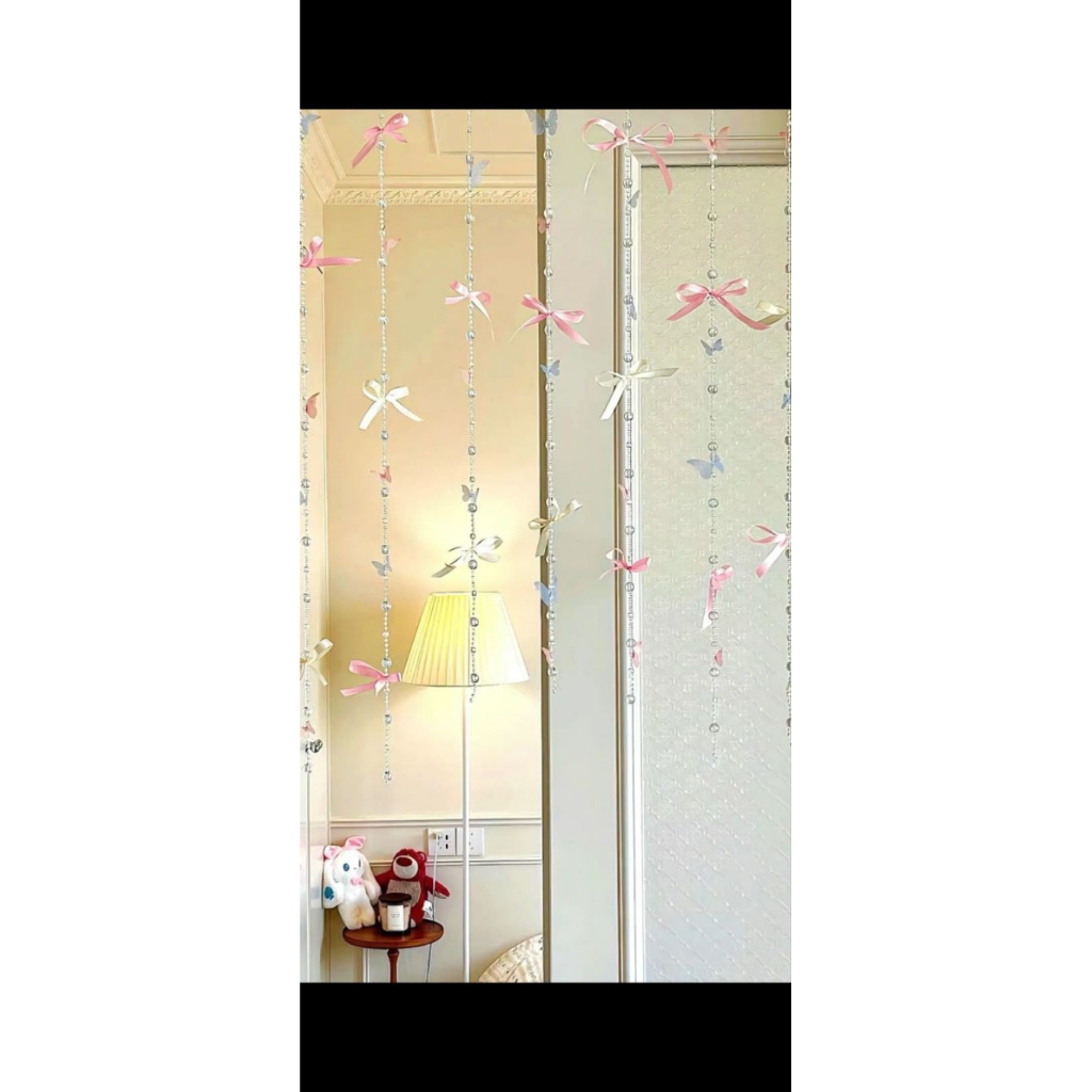 tirai manik pintu pita estetik