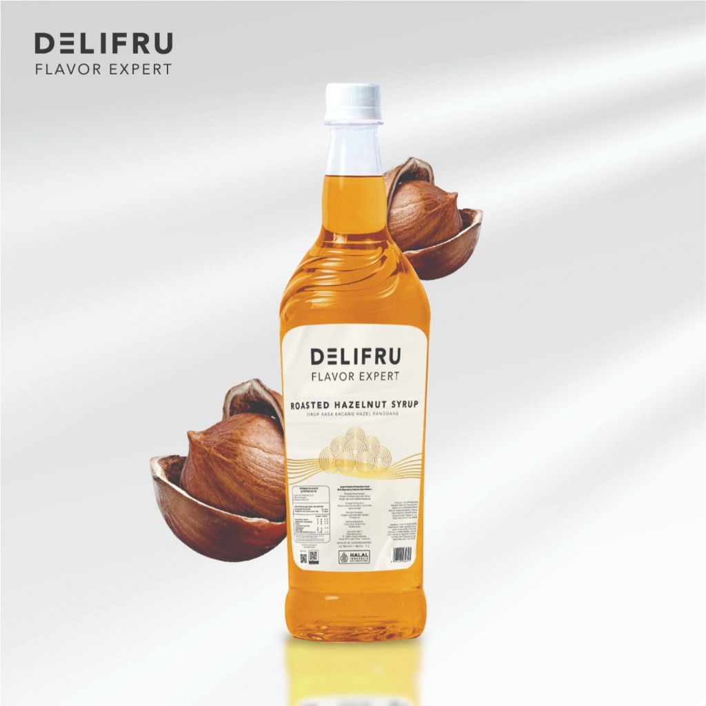 Delifru Roasted Hazelnut Syrup 1 Liter - Sirup Roasted Hazelnut
