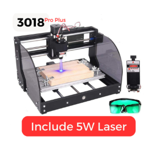 Mesin CNC Router + Laser 3W Combo 2 in 1 3018 Pro 3 Axis Engraver Ukir - Versi 1 Watt