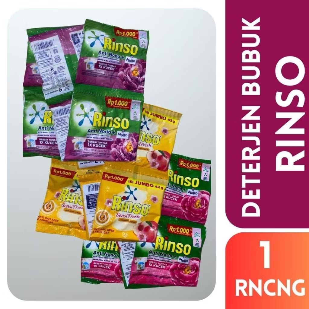 RINSO BUBUK RENCENG ISI 6 SACHET