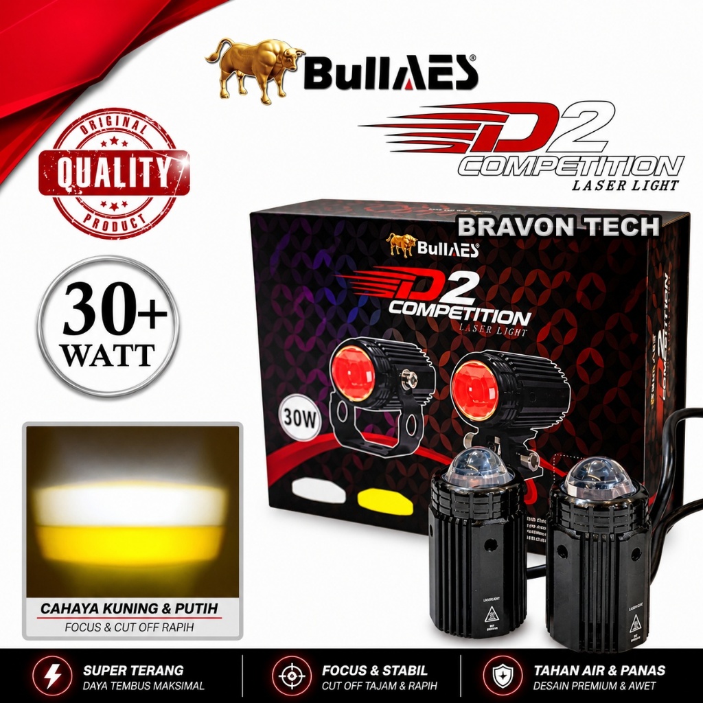 D2 Laser Bullaes Competition 30 Watt Lampu Tembak Mini Laser Bullaes D2 Competition