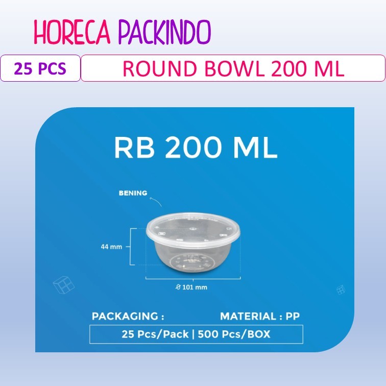 Thinwall Round Bowl 200ml 300ml KCS Pack 25pcs